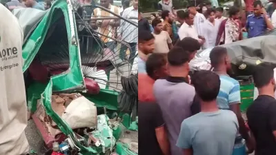 সিরাজগঞ্জে বাস-সিএনজির সংঘর্ষ, নিহত ৩