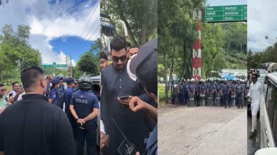 শ্রীমঙ্গলে এনসিপির গাড়িবহর আটকে দিয়েছে পুলিশ