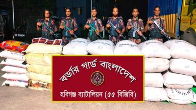 হবিগঞ্জে ১ কোটি ২০ লাখ টাকার ভারতীয় পণ্য জব্দ