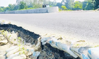 নাটোর-বগুড়া মহাসড়কে ১৫ স্থানে ভাঙন, বাড়ছে দুর্ঘটনার শঙ্কা