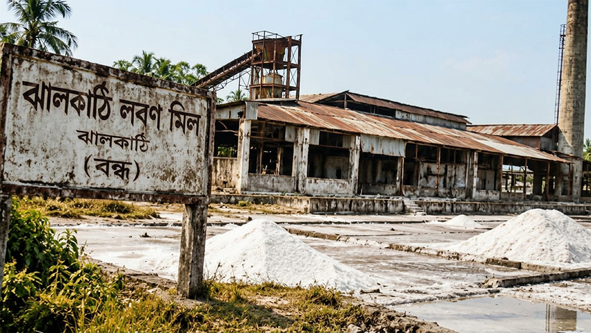 ১৭ মিলের ১০টিই বন্ধ, অস্তিত্ব সংকটে ঝালকাঠির লবণ শিল্প