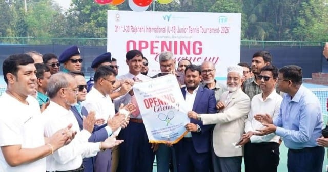রাজশাহীতে আন্তর্জাতিক জুনিয়র টেনিস টুর্নামেন্ট উদ্বোধন