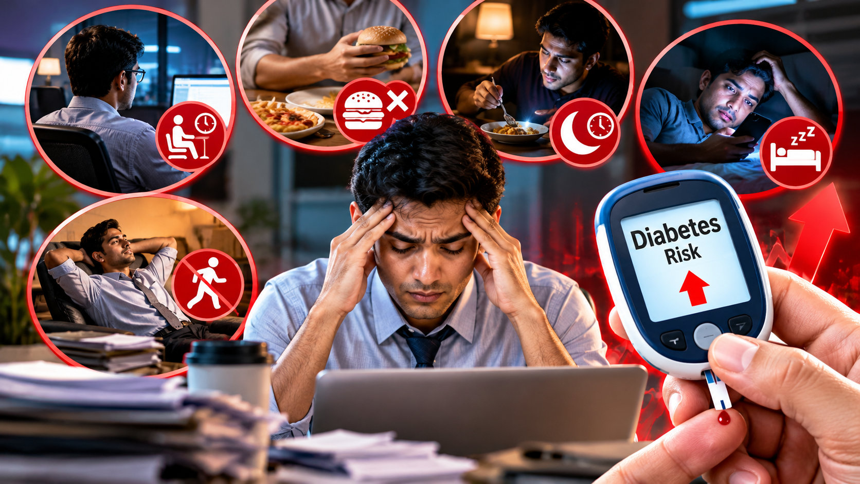 অফিসের চাপে এই ৫ অভ্যাস অজান্তেই বাড়াতে পারে ডায়াবেটিসের ঝুঁকি