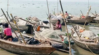২২ দিনের নিষেধাজ্ঞা, উজিরপুরের জেলেদের দুশ্চিন্তা সংসার চালানো নিয়ে