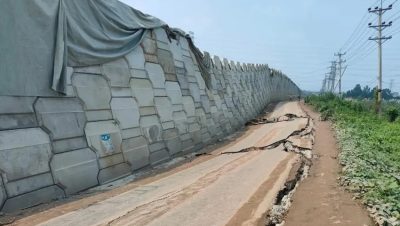 নির্মাণের এক বছরেই ঢাকা বাইপাসে ধস, ২৫০ মিটারজুড়ে ফাটল