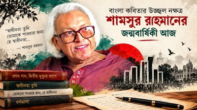 বাংলা কবিতার উজ্জ্বল নক্ষত্র শামসুর রাহমানের জন্মবার্ষিকী আজ