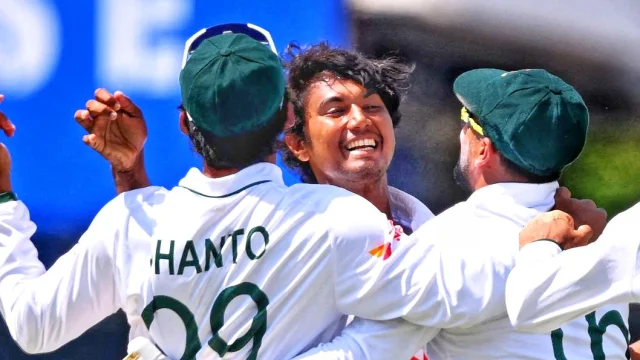 টেস্টে বাংলাদেশের প্রথম পেসার হিসেবে হাসান মাহমুদের হ্যাটট্রিক